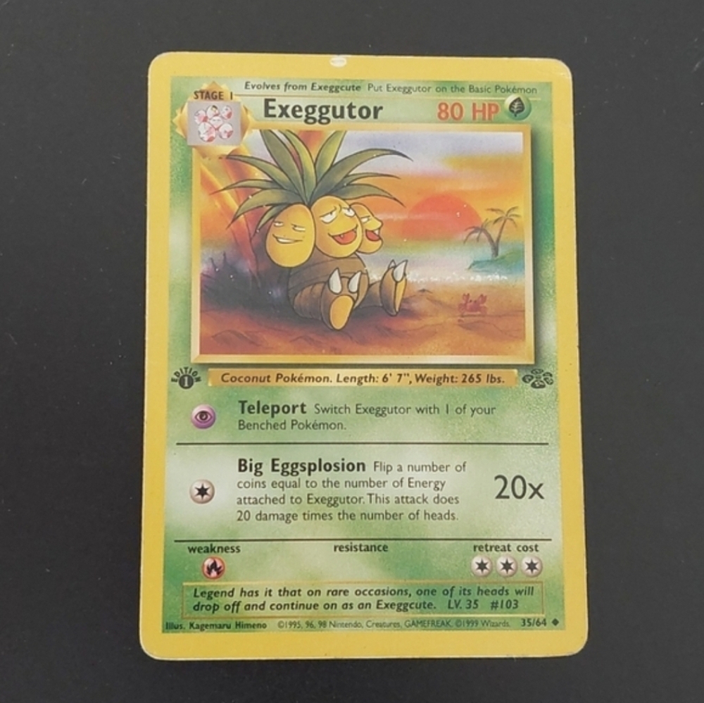 POKEMON~ 1999 First- Edition Exeggutor, 35/64 Uncommon Jungle